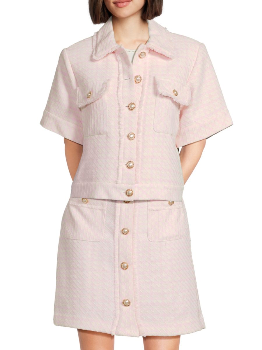 

Пиджак с бахромой и декоративными элементами Karl Lagerfeld Paris, цвет Parfait Pink Cream