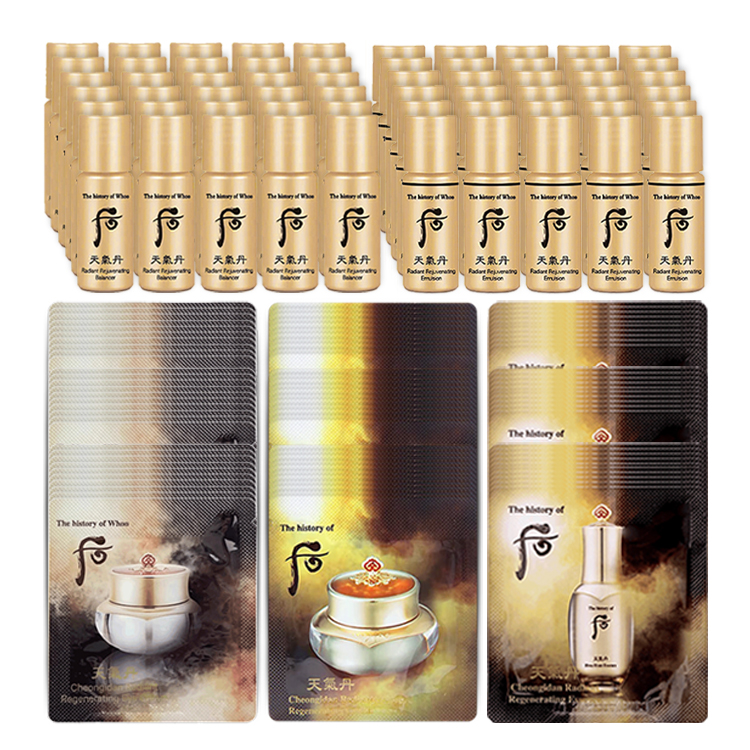 

Набор для путешествий / пробный набор Unisex The History Of Whoo, water*30+lotion*30+cream*30+eye cream*30+serums*30