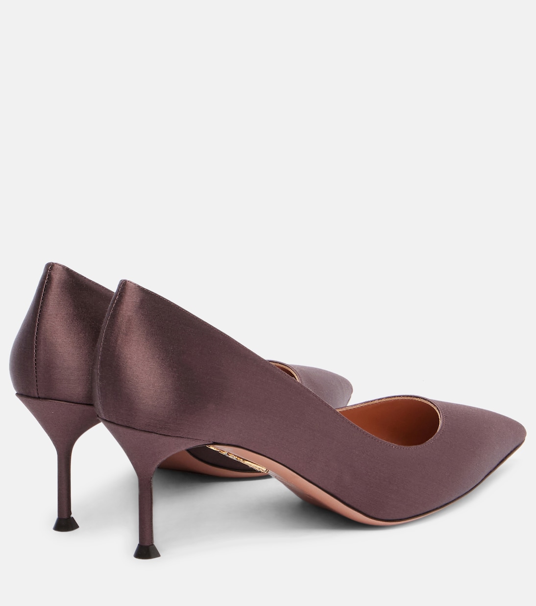 Сатиновые туфли Purist 65 Aquazzura, Mocha — фото 2
