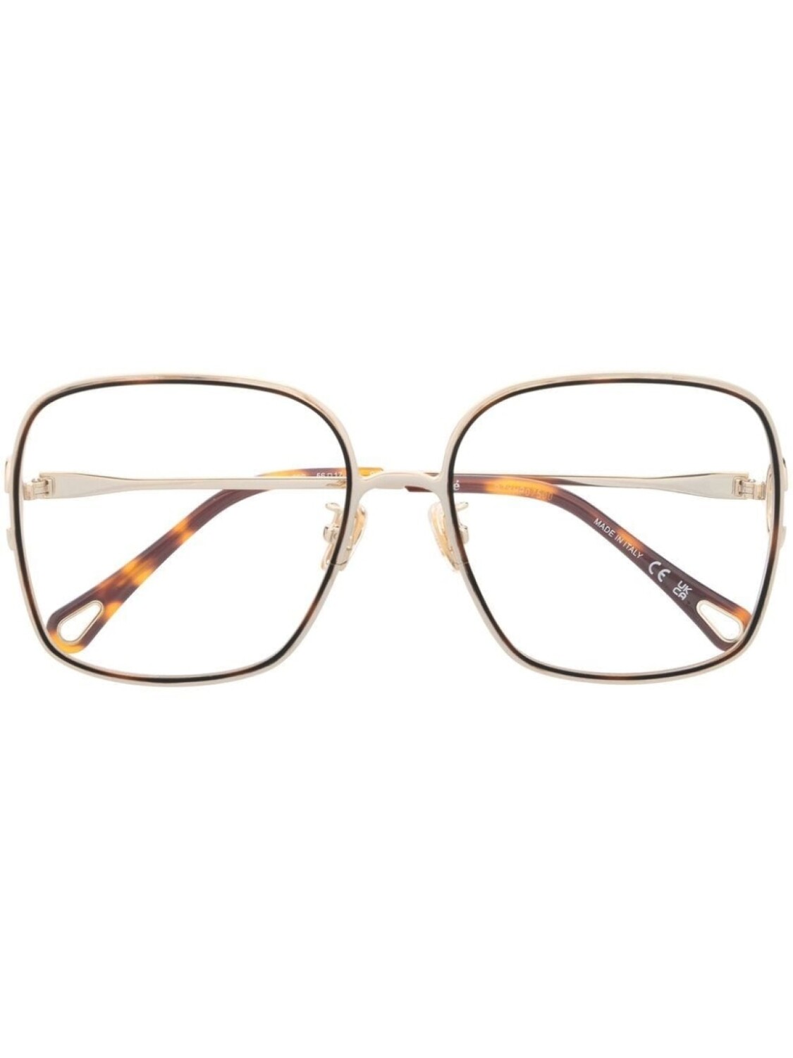 

Chloé Eyewear очки в массивной оправе, нейтральный цвет