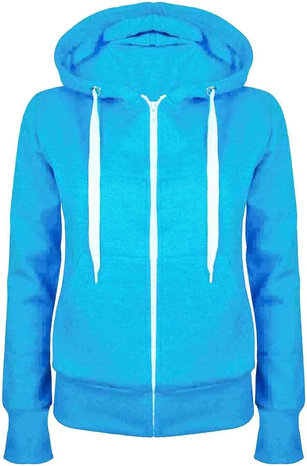 Женская худи с молнией Light Blue