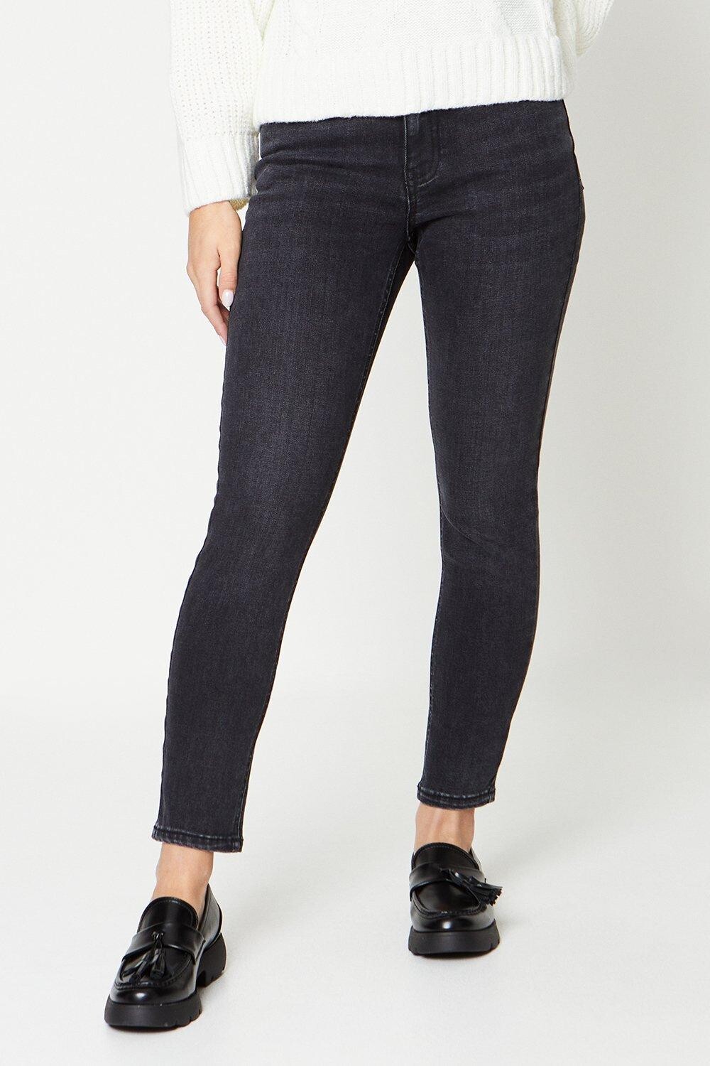 

Джинсы скинни Petite с высокой посадкой Dorothy Perkins, черный
