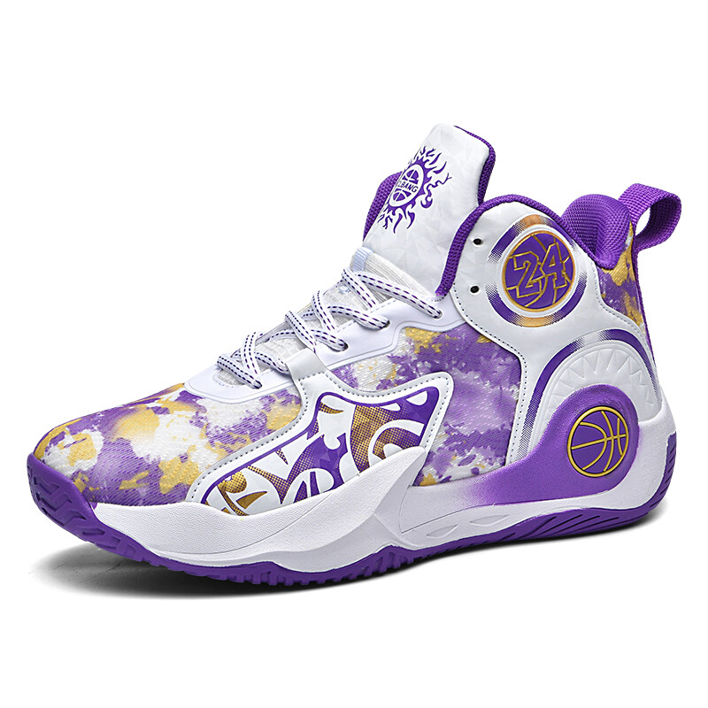 

Баскетбольные кроссовки Basketball Shoes Unisex Mid-Top Musnodo, белый/фиолетовый