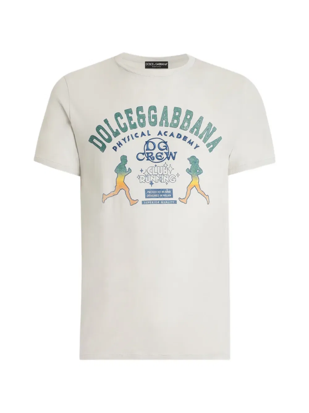 Футболка с круглым вырезом и графическим принтом Dolce & Gabbana, нейтральный