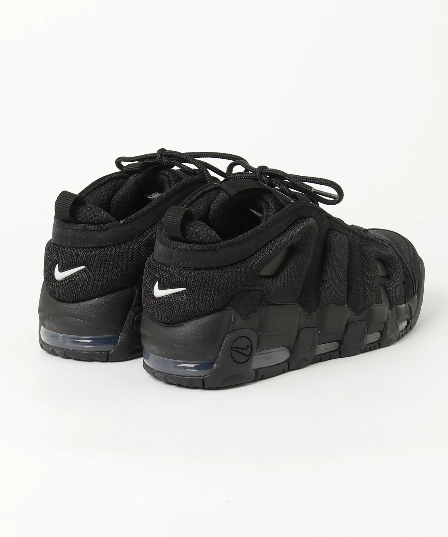 Мужские кроссовки Nike AIR MORE UPTEMPO LOW чёрные — фото 2