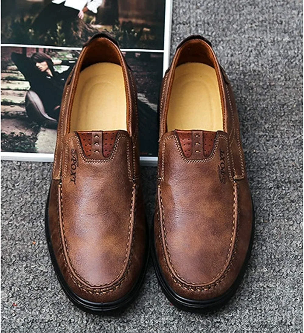 Лоферы кожаные, туфли без шнурков мужские, Penny Loafers, Khaki Zentavi — фото 2