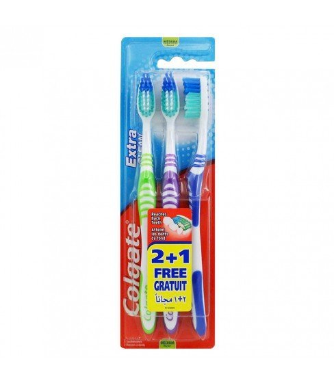 

Зубная щетка Colgate Extra Clean Medium, 3 шт. в упаковке - Clean Medium, 3 шт. в упаковке