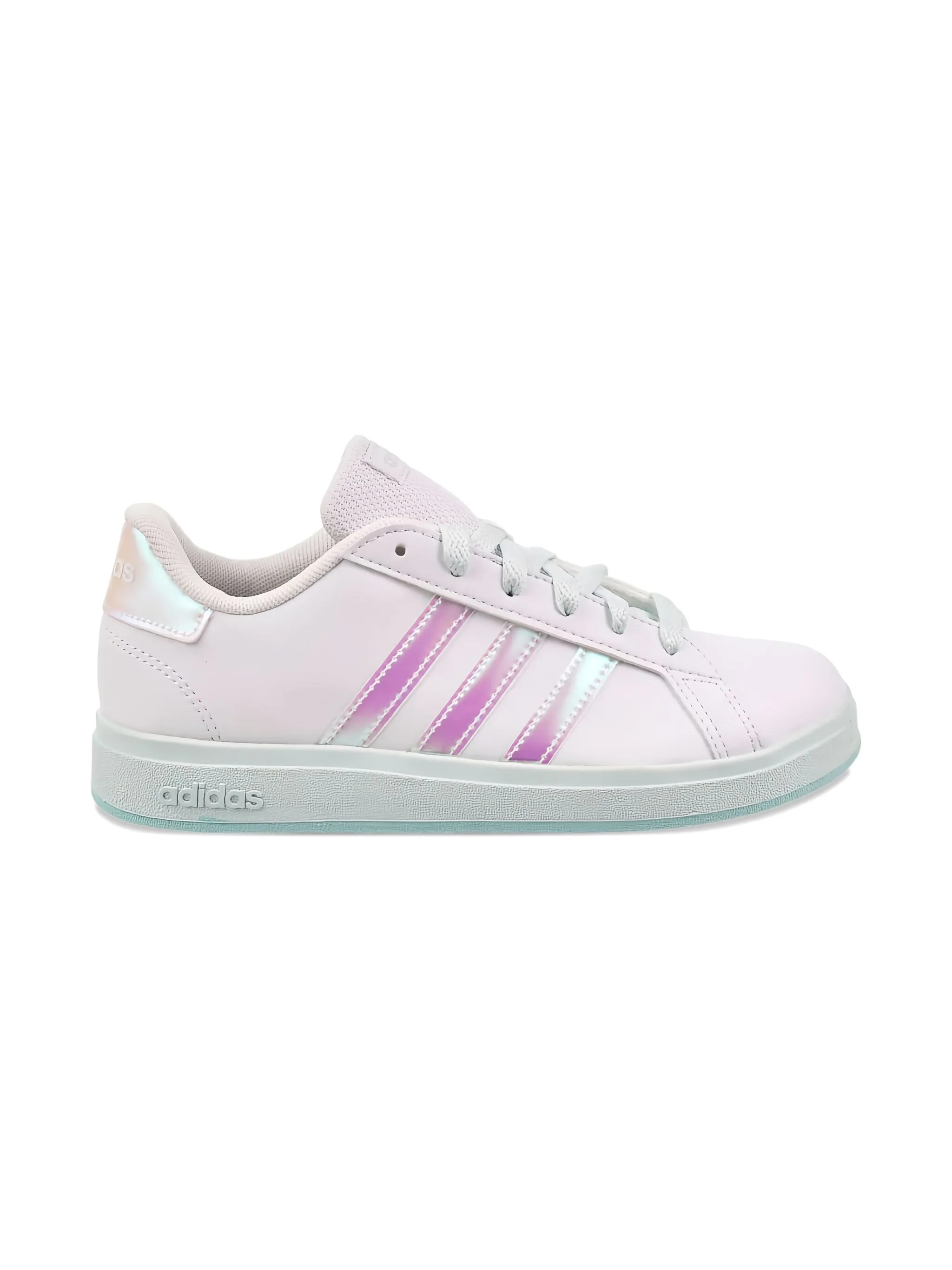 Кроссовки Grand Court 2.0 Cloud White/Flash Aqua/Halo Mint Adidas Kids, белый — фото 2