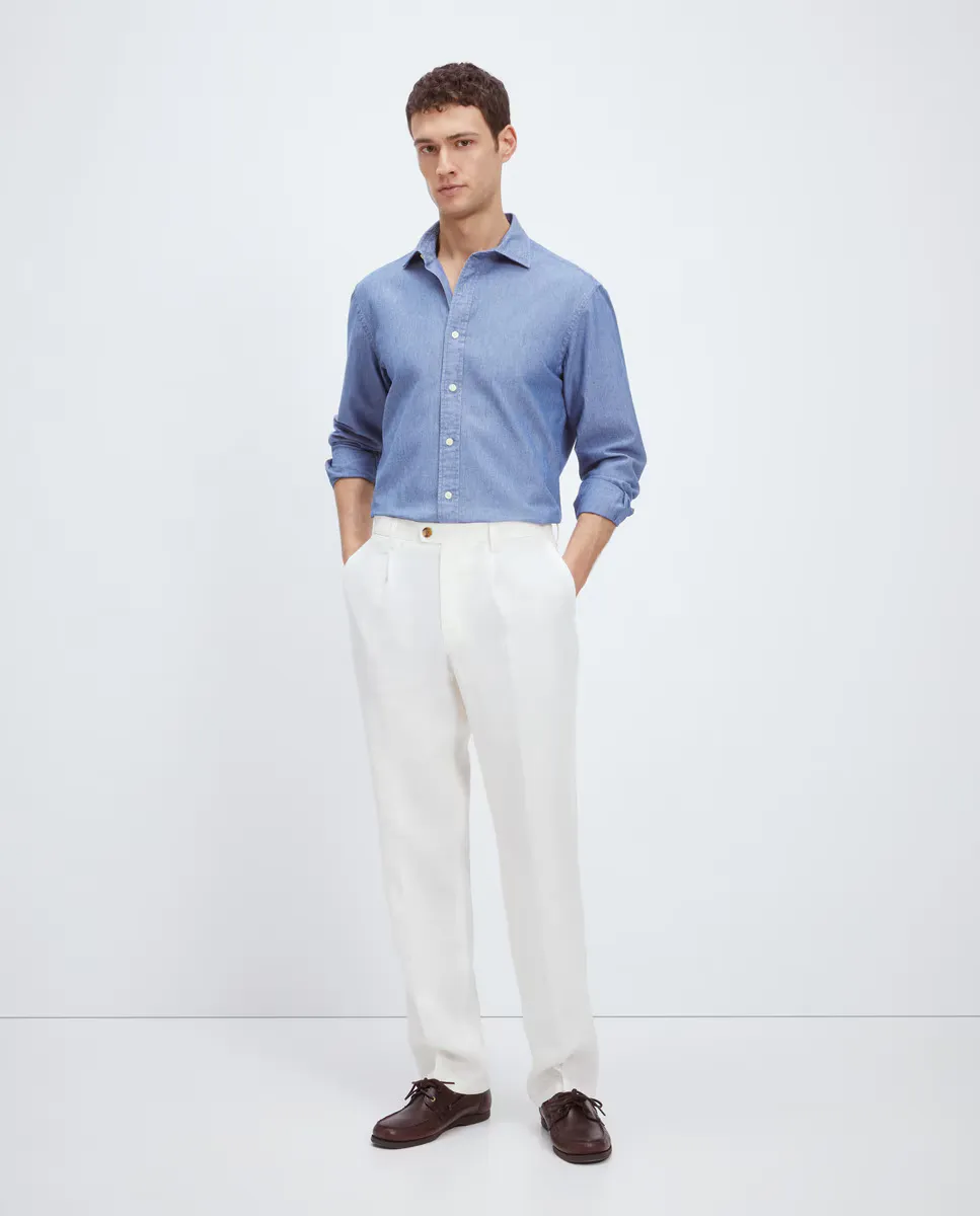 

Мужские спортивные брюки Fit Classic из 100% льна Emidio Tucci, цвет Crudo