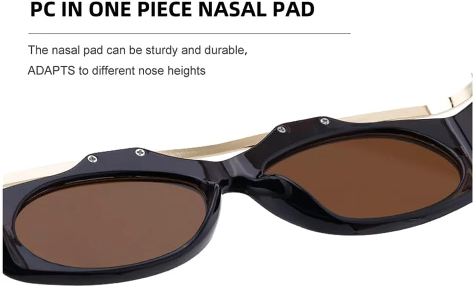 

Винтажные солнцезащитные очки 2027 года в маленькой овальной оправе для женщин, металлические солнцезащитные очки в стиле панк, защита от ультрафиолета UV400 MTZJH, 2