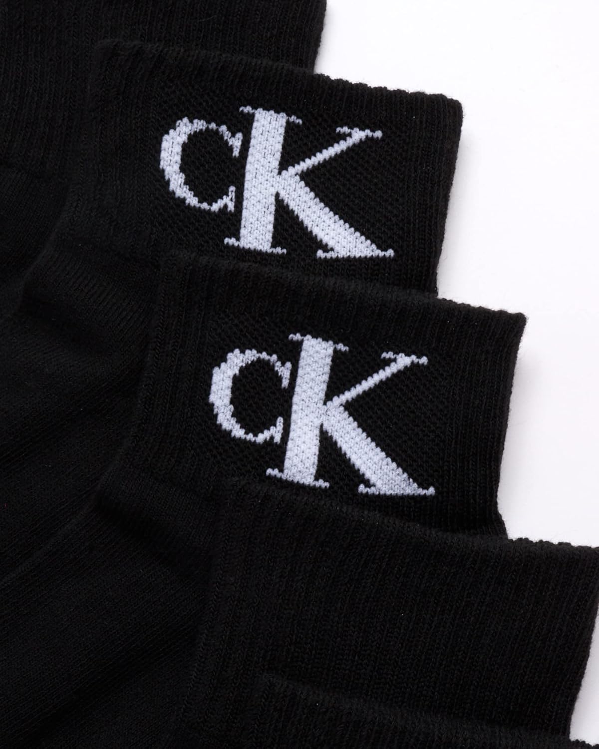Мужские носки Calvin Klein High Quarter - 6 пар дышащих мягких амортизирующих мини-носков для мужчин (размер обуви: 7-12), Black — фото 4