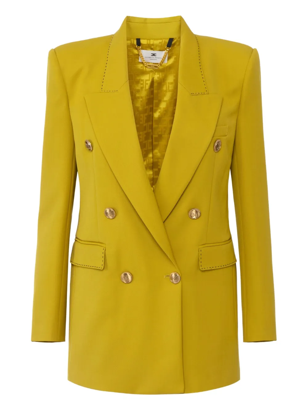 

Двубортный блейзер Elisabetta Franchi, желтый
