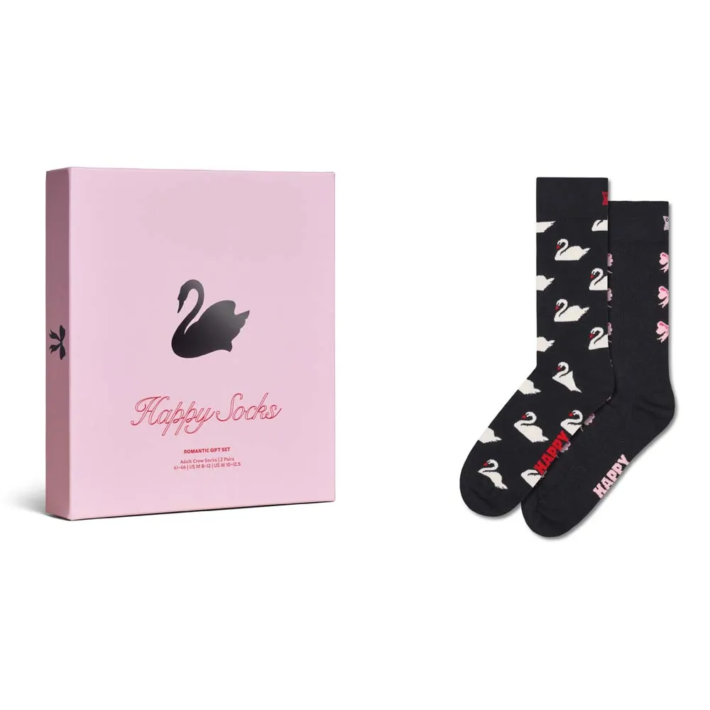 

Носки 2 шт Happy Socks Swan gift set crew, черный