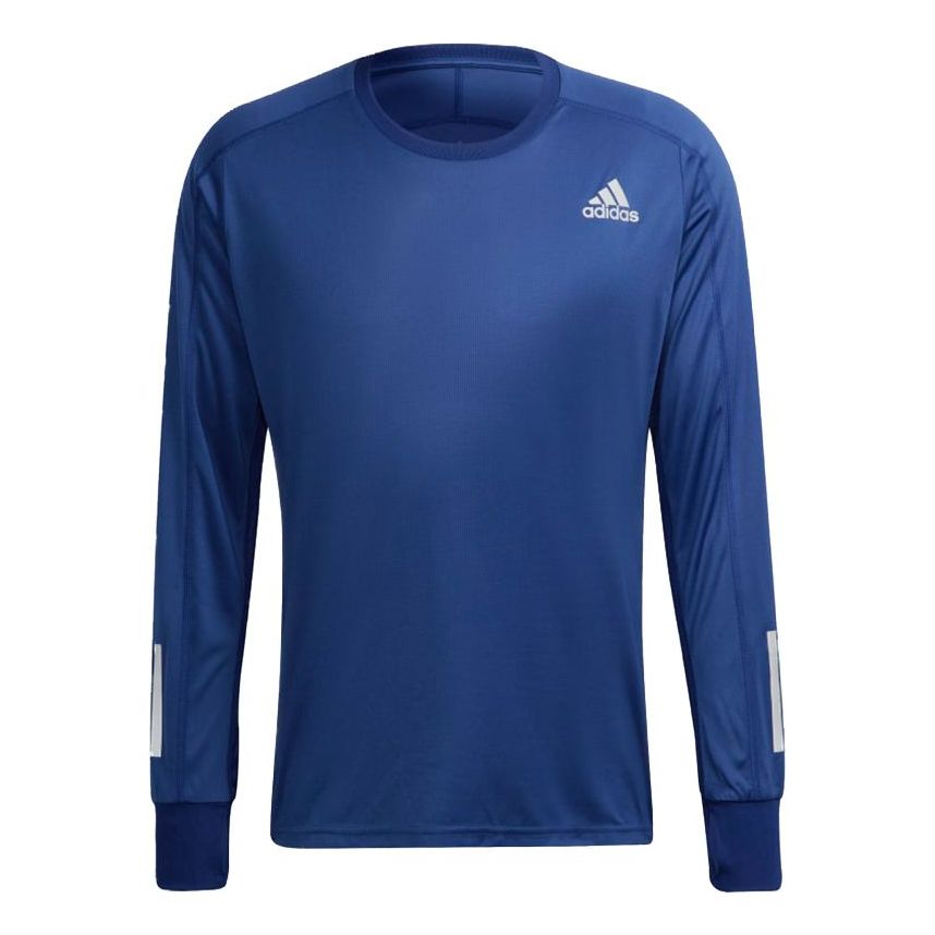 

Футболка Men's adidas Training Sports Quick Dry Long Sleeves Blue T-Shirt, синий