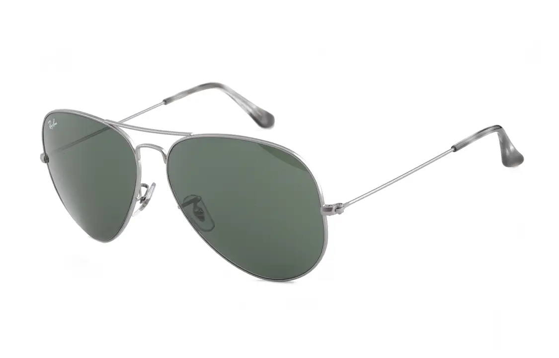 

RayBan Авиаторские солнцезащитные очки металлические унисекс серебристые, Silver