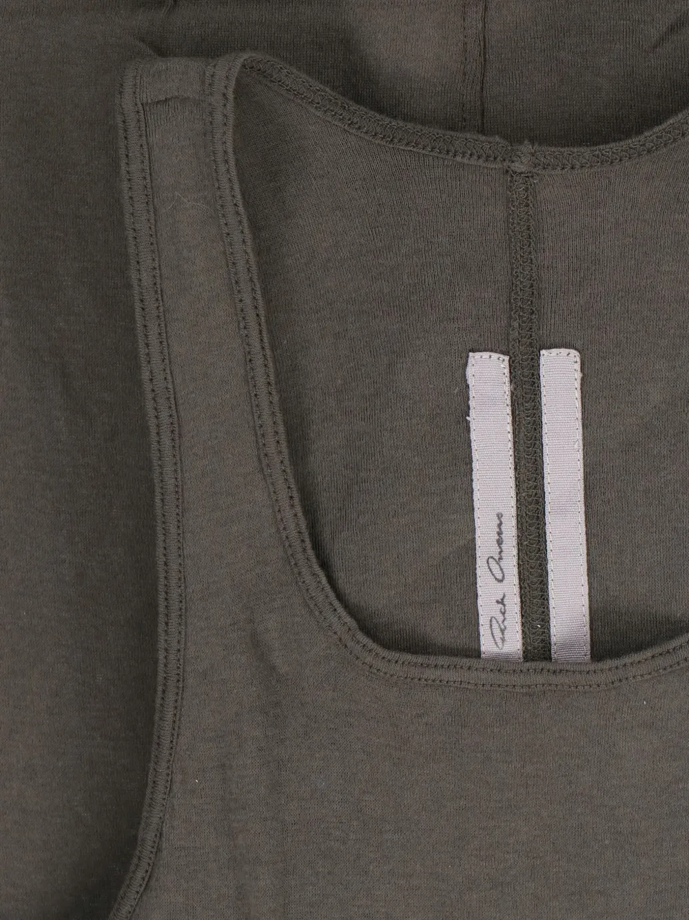 Классическая майка с американской проймой Rick Owens, зеленый — фото 3
