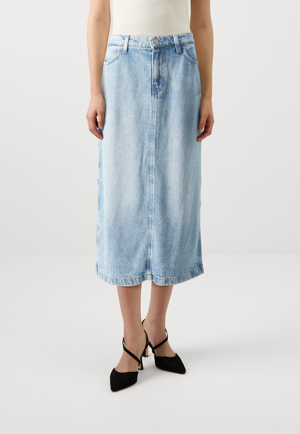 

Джинсовая юбка MIDI SKIRT ABYSS 7 for all mankind, светло-голубой