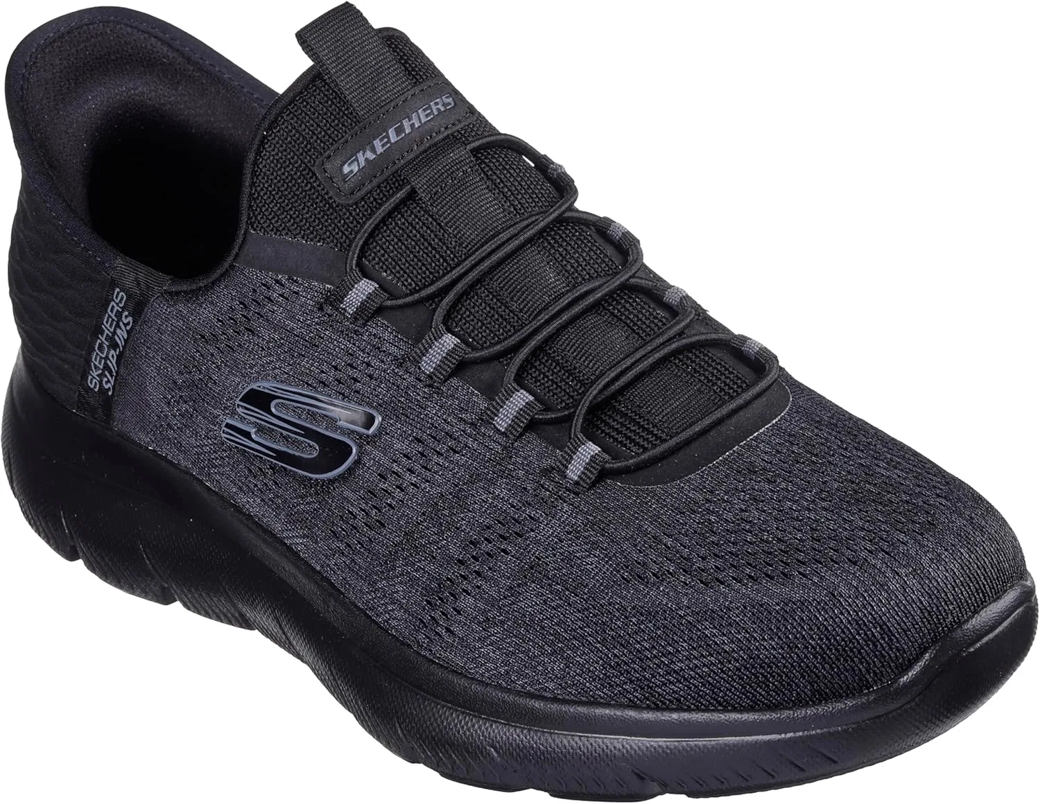 Мужские кроссовки Skechers Summits High Range, Black Mesh. — фото 2