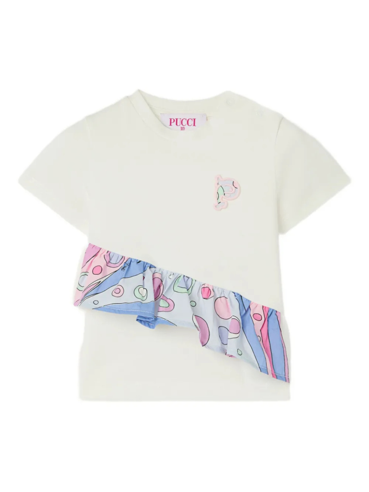 

Футболка с оборками PUCCI Junior, нейтральный