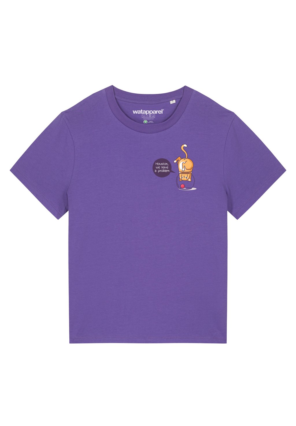 

Футболка с принтом FUNNY CAT Watapparel, цвет purple love