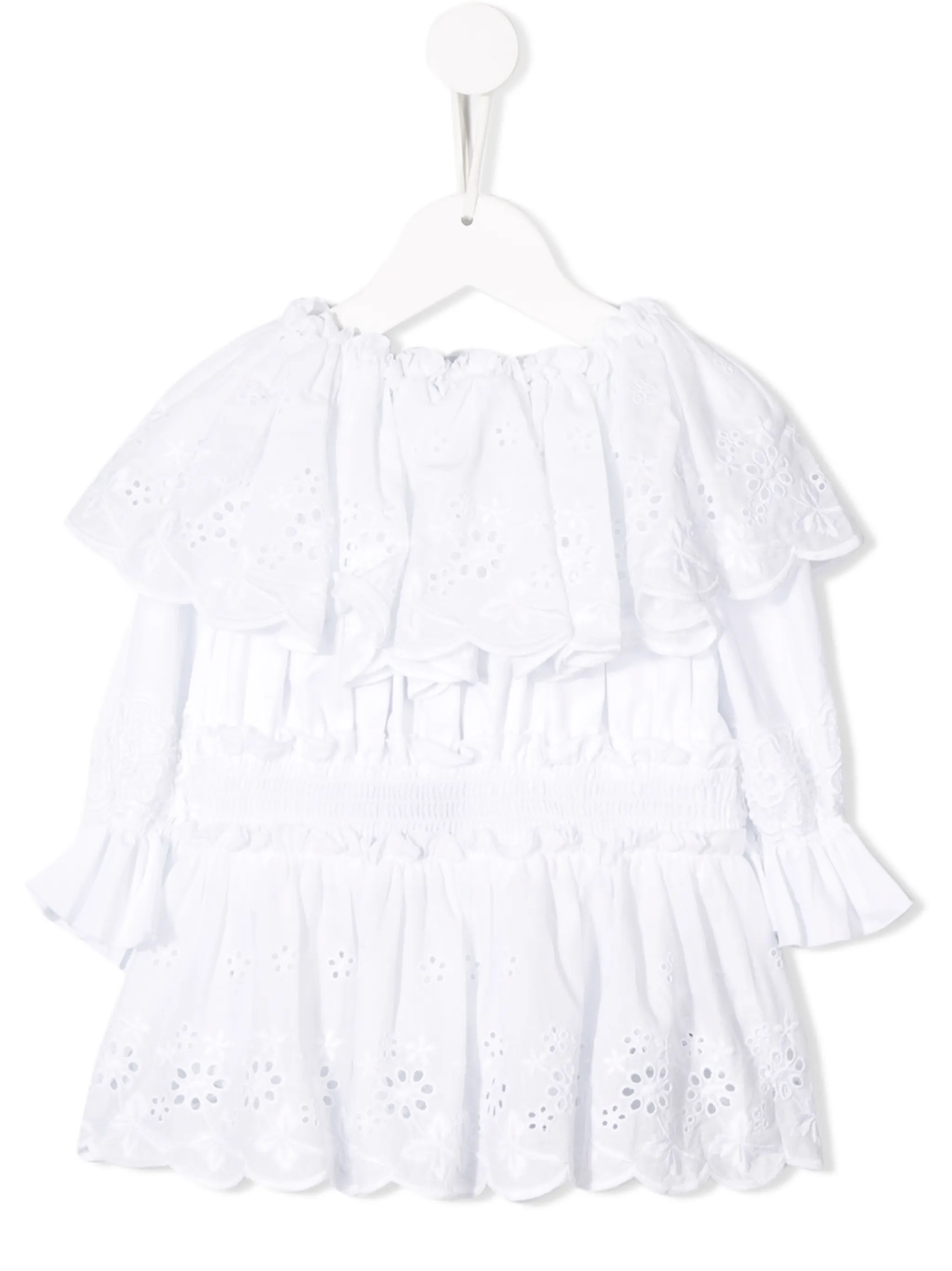 

Блузка с английской вышивкой Dolce & Gabbana Kids, белый