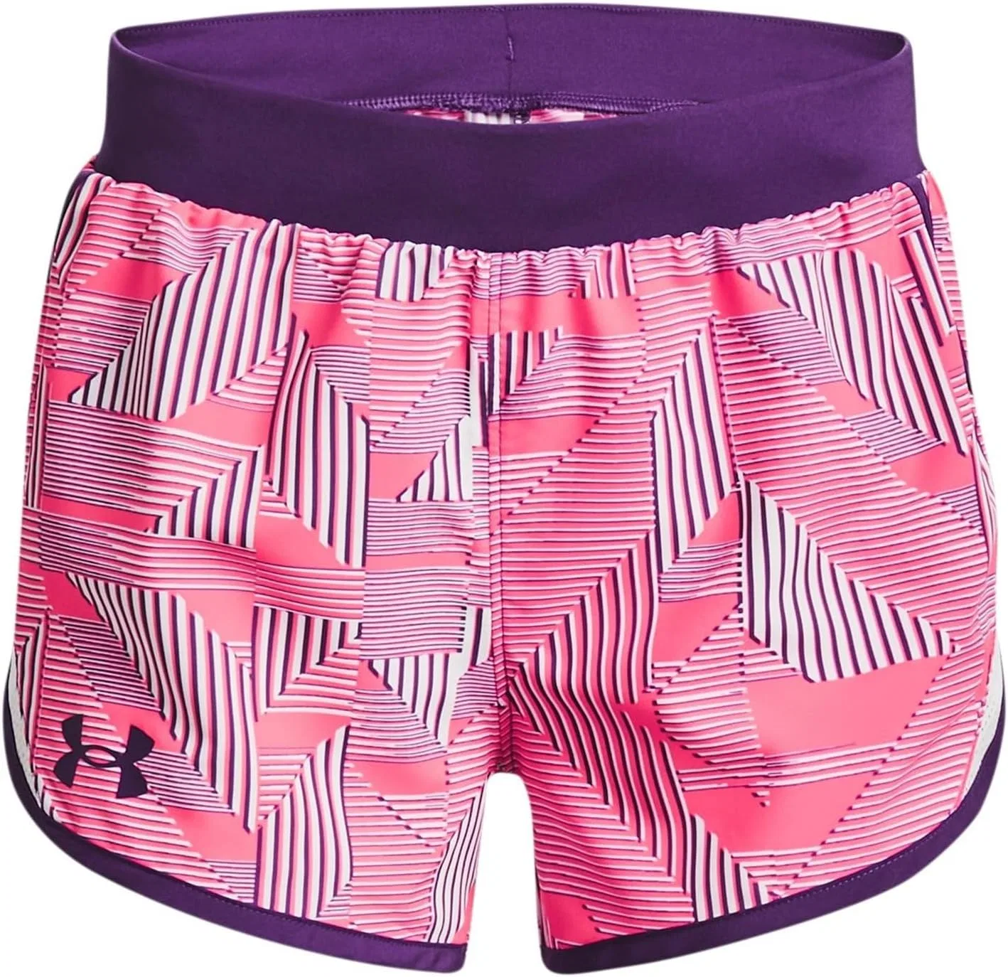 Шорты детские беговые Under Armour, цвет Pink Shock / White / Galaxy Purple