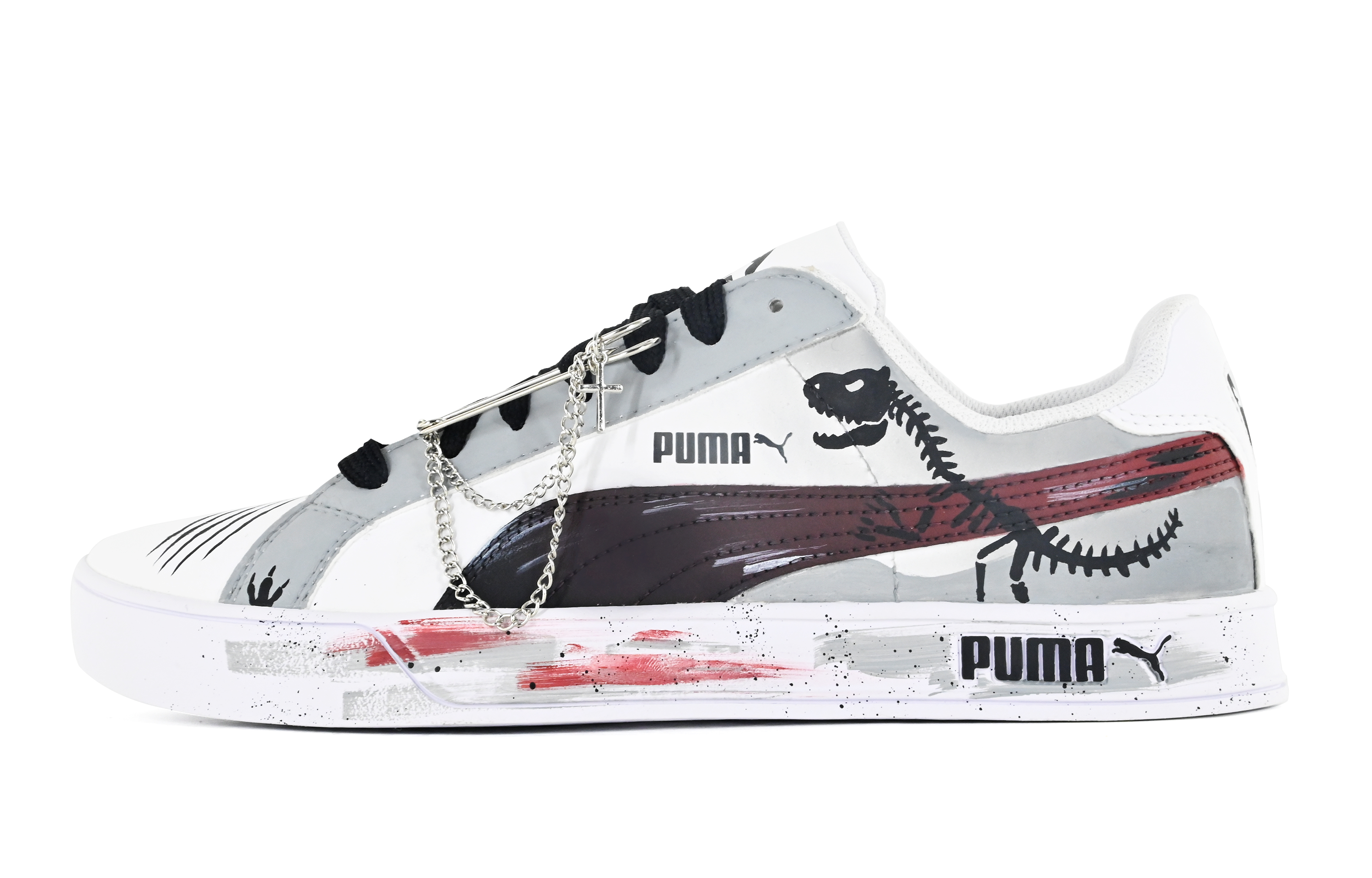 

Кроссовки Puma Smash Vulc Skateboarding Shoes Unisex Low-top White/Gray, светло-серый