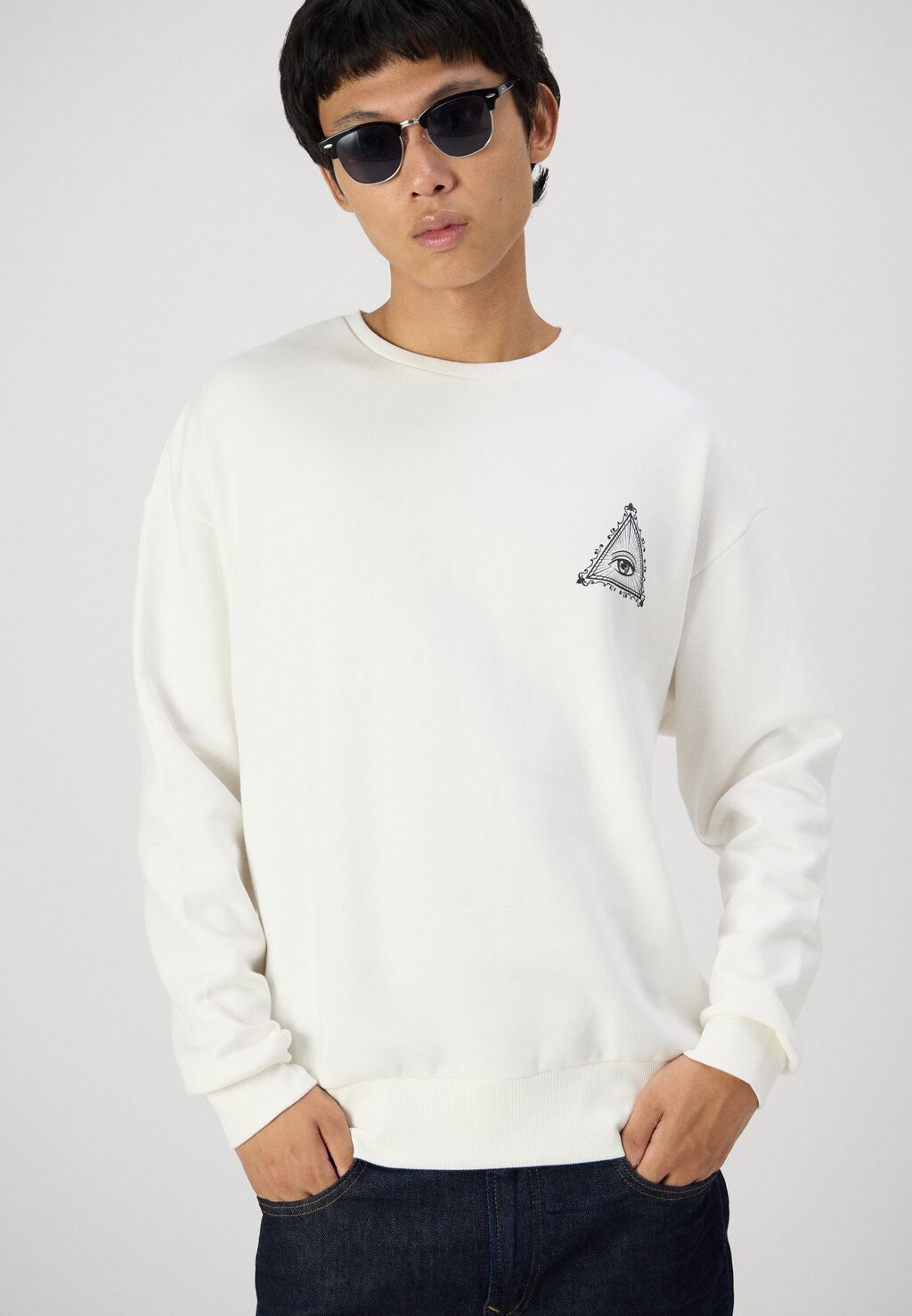 

Толстовка JJMYSTIC CREW NECK Jack & Jones, белый