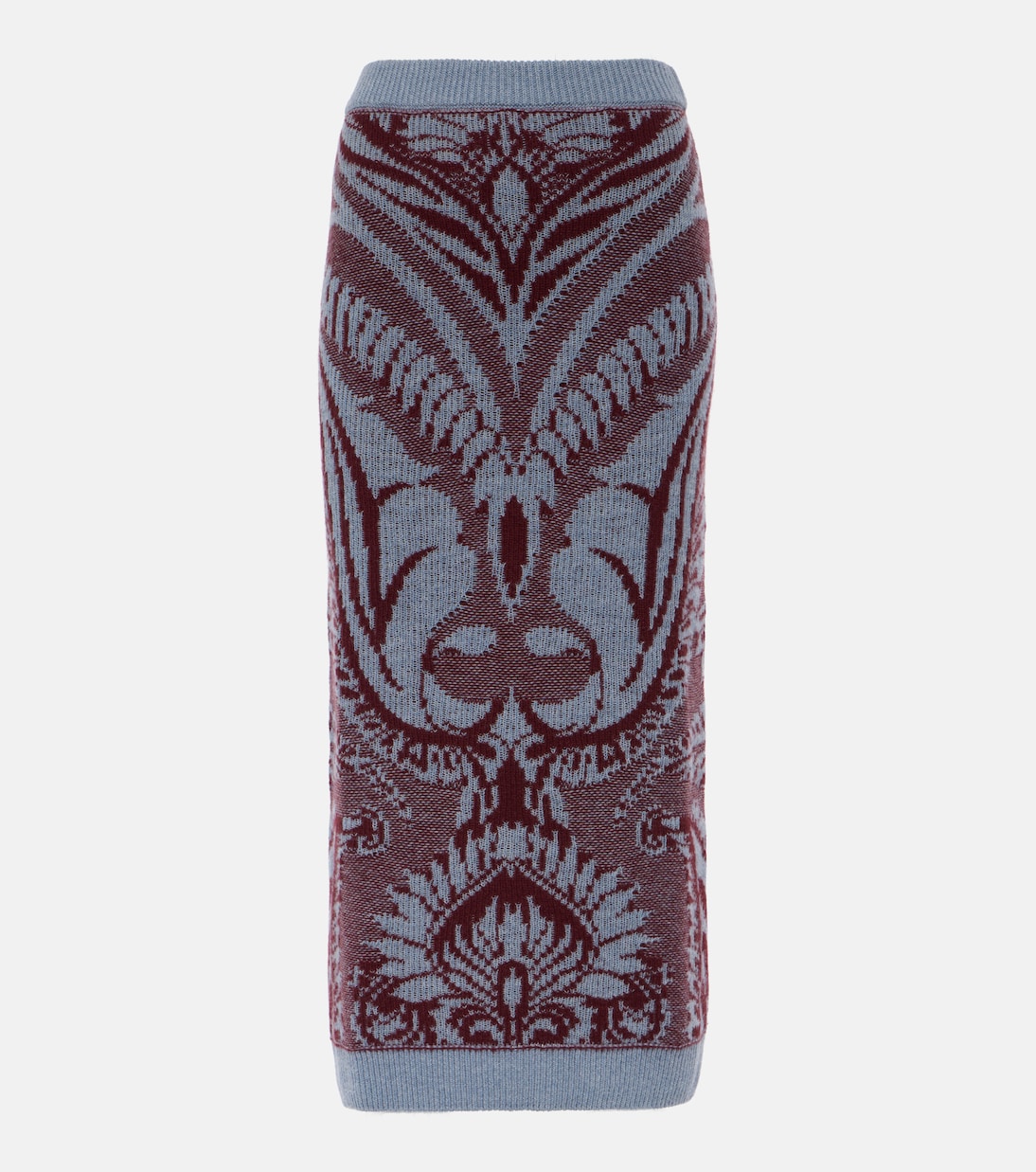 

Юбка миди из шерстяного жаккарда Etro, Multicolour On White Base