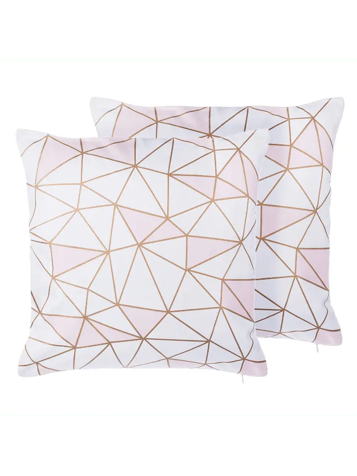 

Декоративная подушка Beliani 2er Set Deko CLARKIA, цвет weiß/gold/rosa