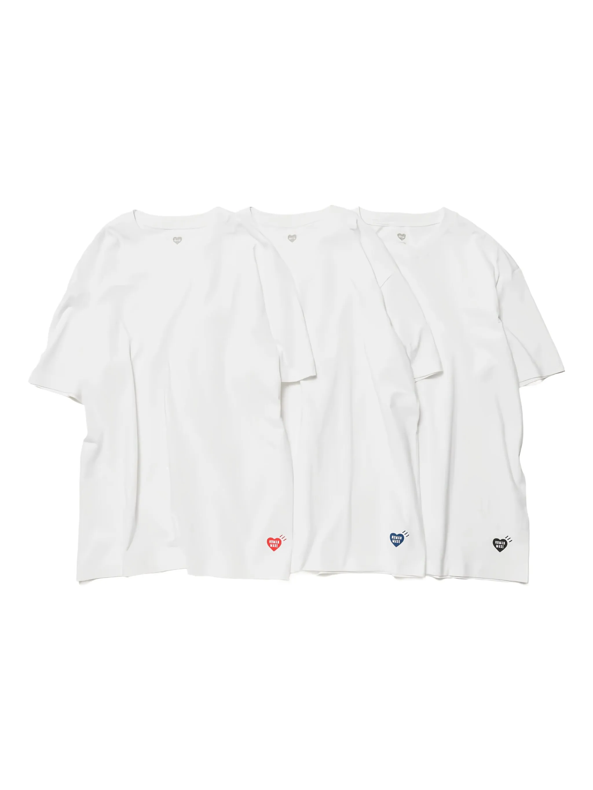 

Комплект из трех футболок с нашивкой-логотипом Human Made, белый