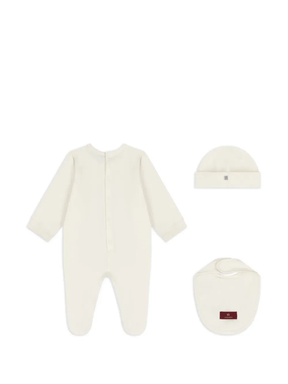 Комплект детского комбинезона с логотипом (три штуки) Aigner Kids, нейтральный — фото 2