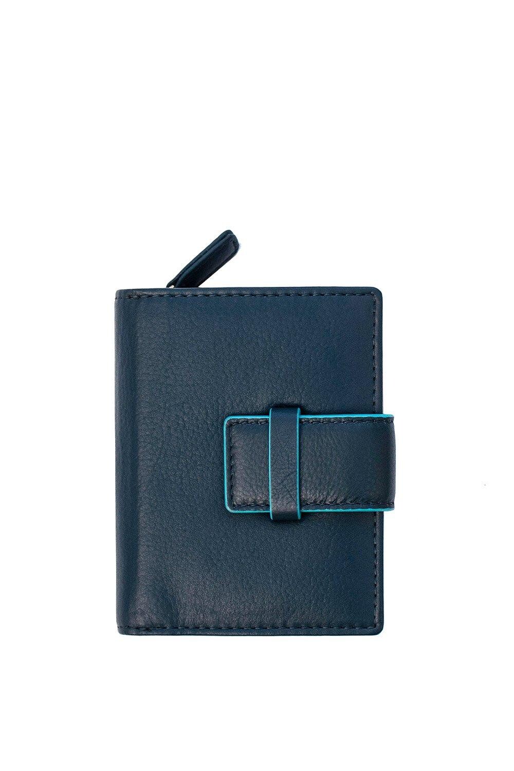 

Маленький кожаный кошелек тройного сложения 'Alice' PRIMEHIDE, темно-синий