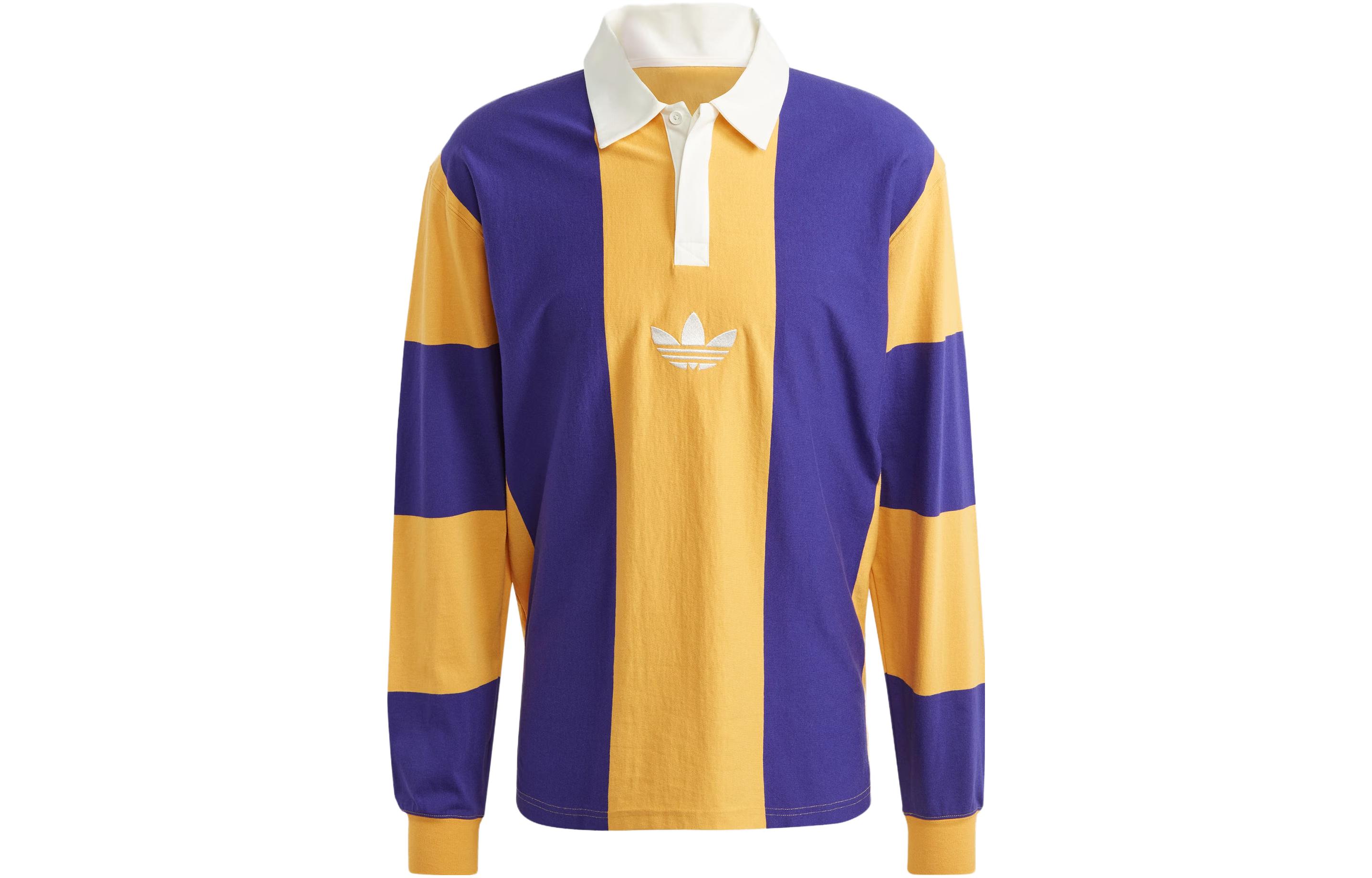 Футболка поло Adidas Originals мужская желто-синяя разноцветная — фото 2