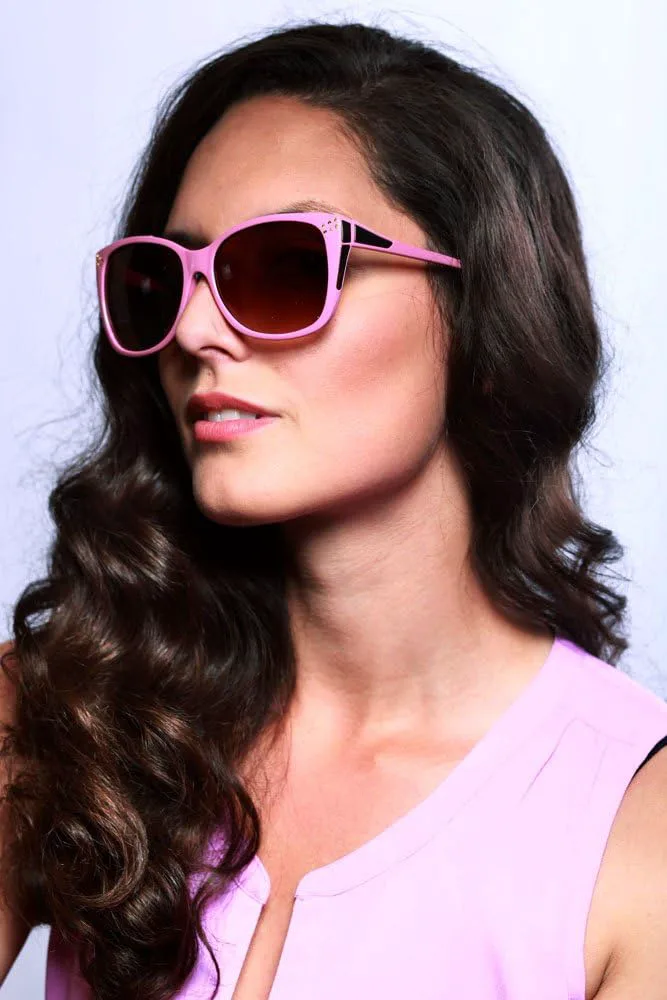 

Солнцезащитные очки Aloha Eyewear Stella Trendy для женщин, с кристаллами и золотыми акцентами, большие линзы, 100% защита от УФ-излучения, Blue W/ Amber Lens