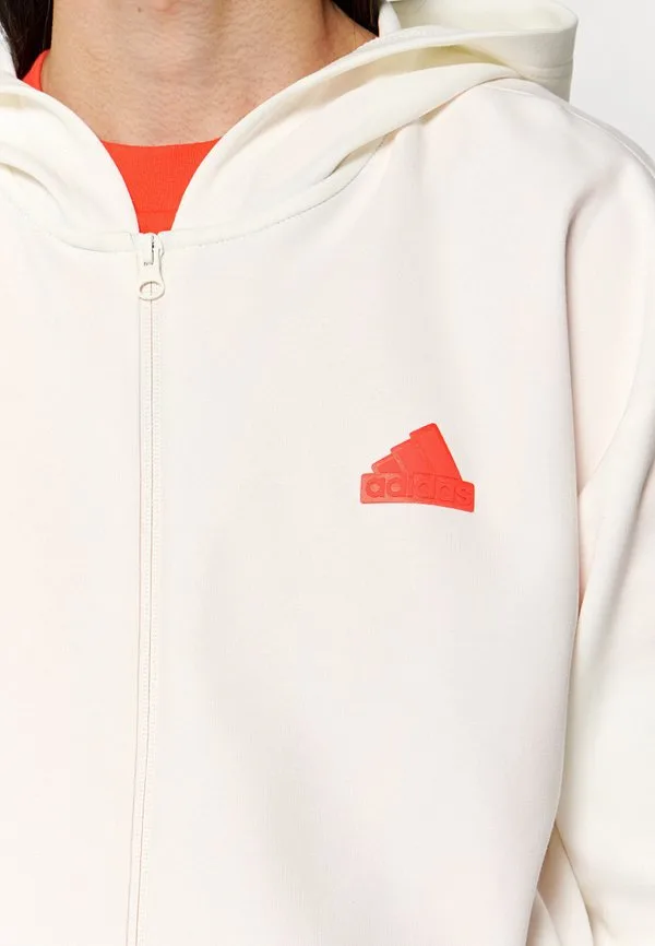 Толстовка на молнии Adidas Sportswear, Off White — фото 3