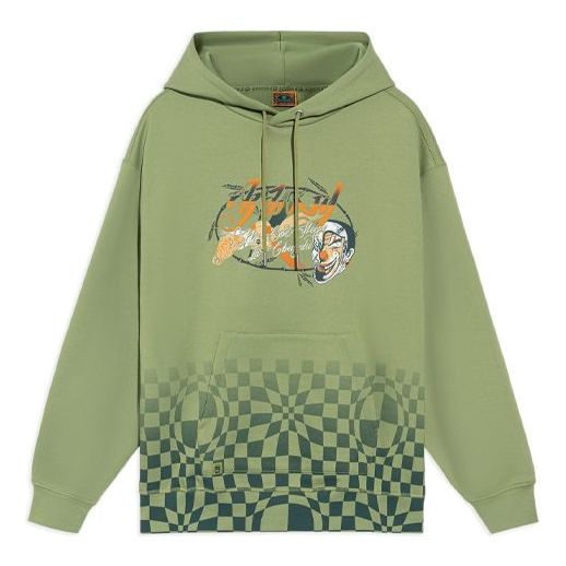 

Худи Li-Ning BAD FIVE Sports Basketball Series Grid Printing Hoodie 'Green', зеленый