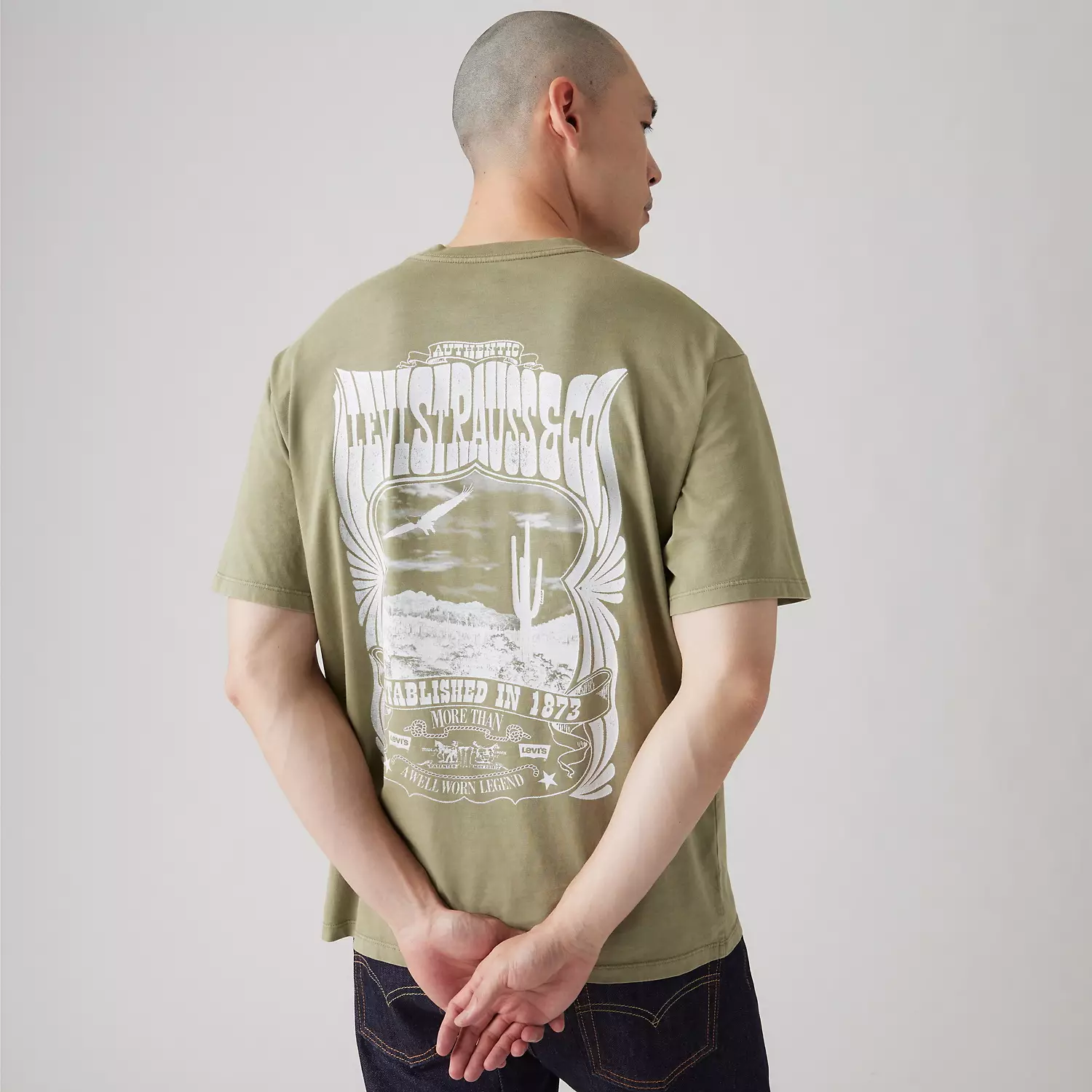 

Футболка с графическим принтом Vintage Fit Levi's, цвет Concert Tee Deep Lichen Green - Green