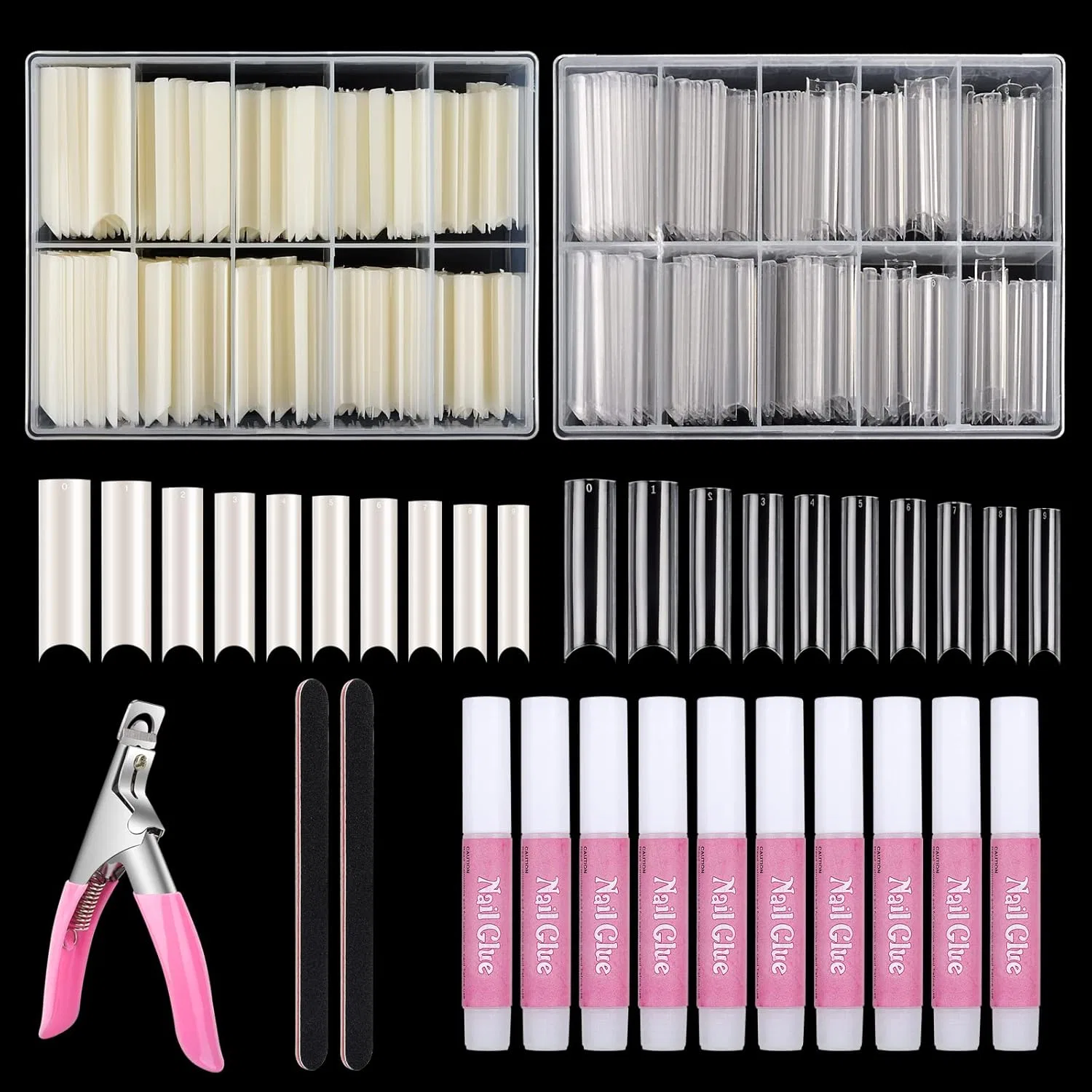 Набор XXL типсов для гелевых ногтей Deciniee, 480 шт. Deciniee, 48 Pieces (Pack Of 1)