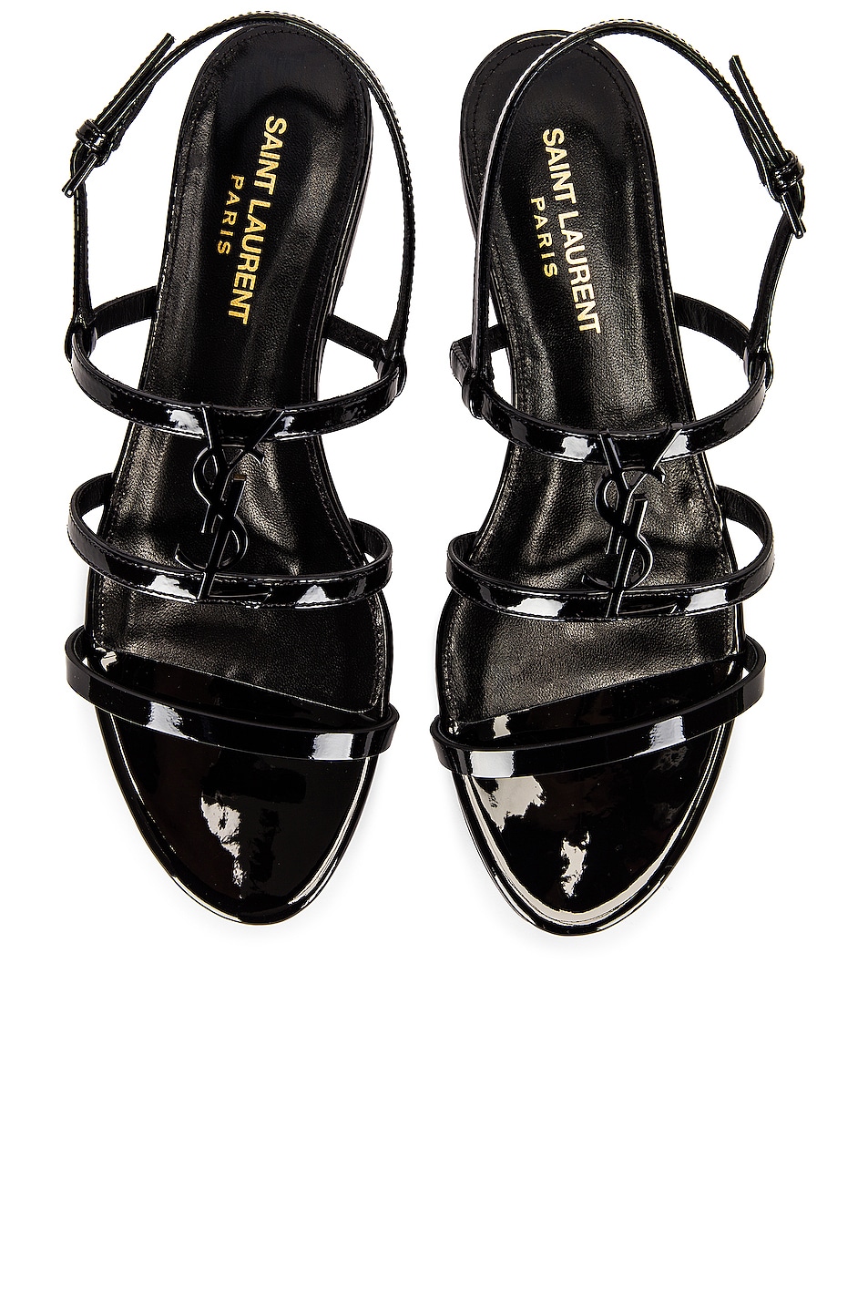 

Сандалии Saint Laurent Cassandra Flats, нуар