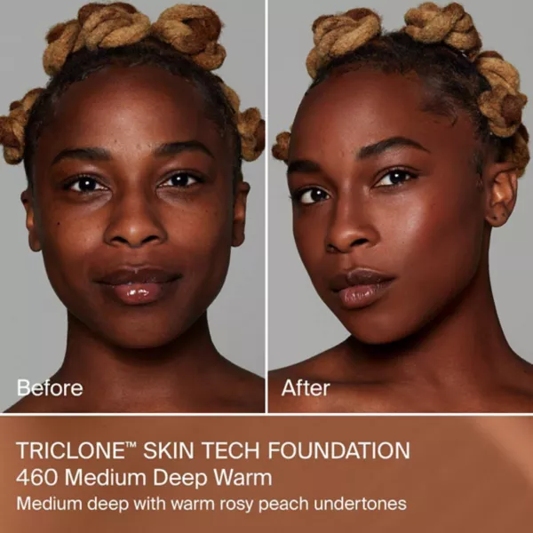 Triclone skin tech тональная основа средней степени покрытия с ферментированной арникой Haus Labs By Lady Gaga, цвет 460 medium deep warm — фото 2