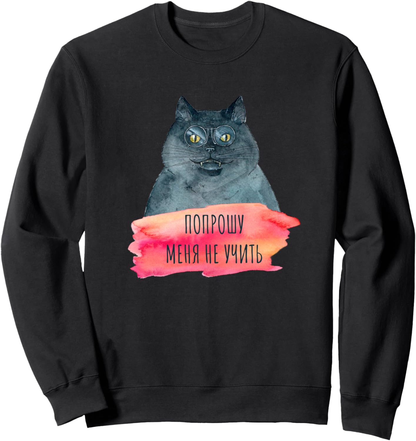 

Толстовка с изображением кота и цитатой Кирилла из фильма «Мастера и Маргарита» Бургакова Golden Age Of Russian Poetry, черный