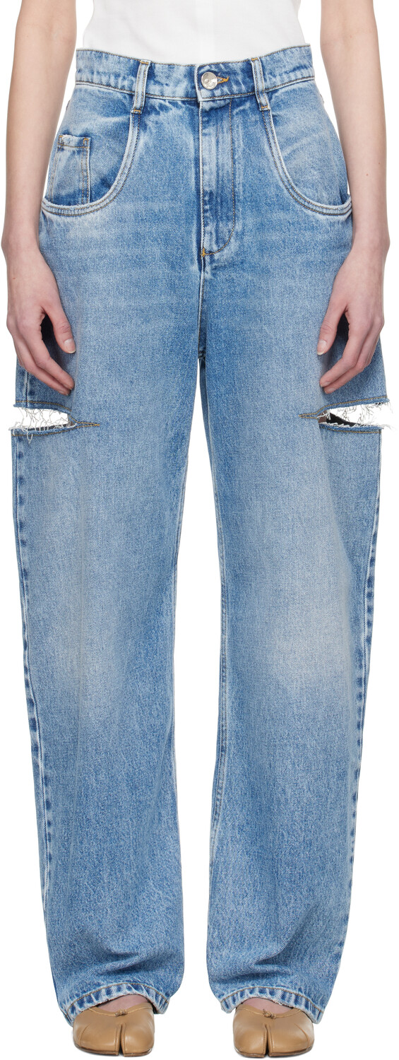 

Синие джинсы с разрезом Maison Margiela, Denim