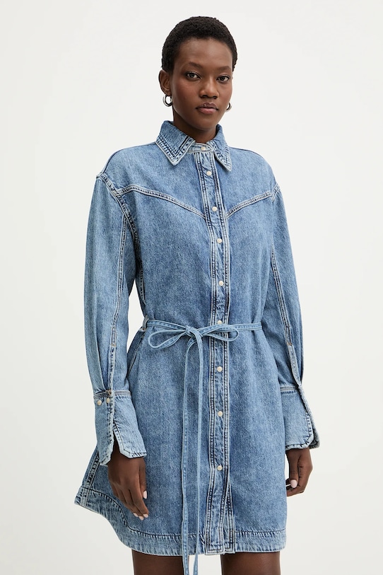 

Джинсовая платье-рубашка c BOSS Orange, синий