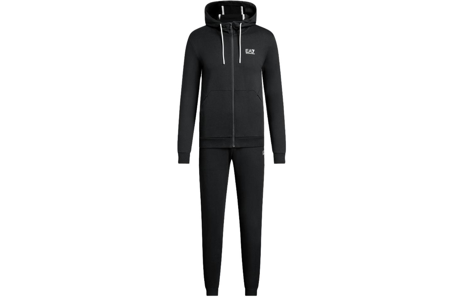 

EA7 SS24 Повседневная спортивная одежда Мужская черная EMPORIO ARMANI