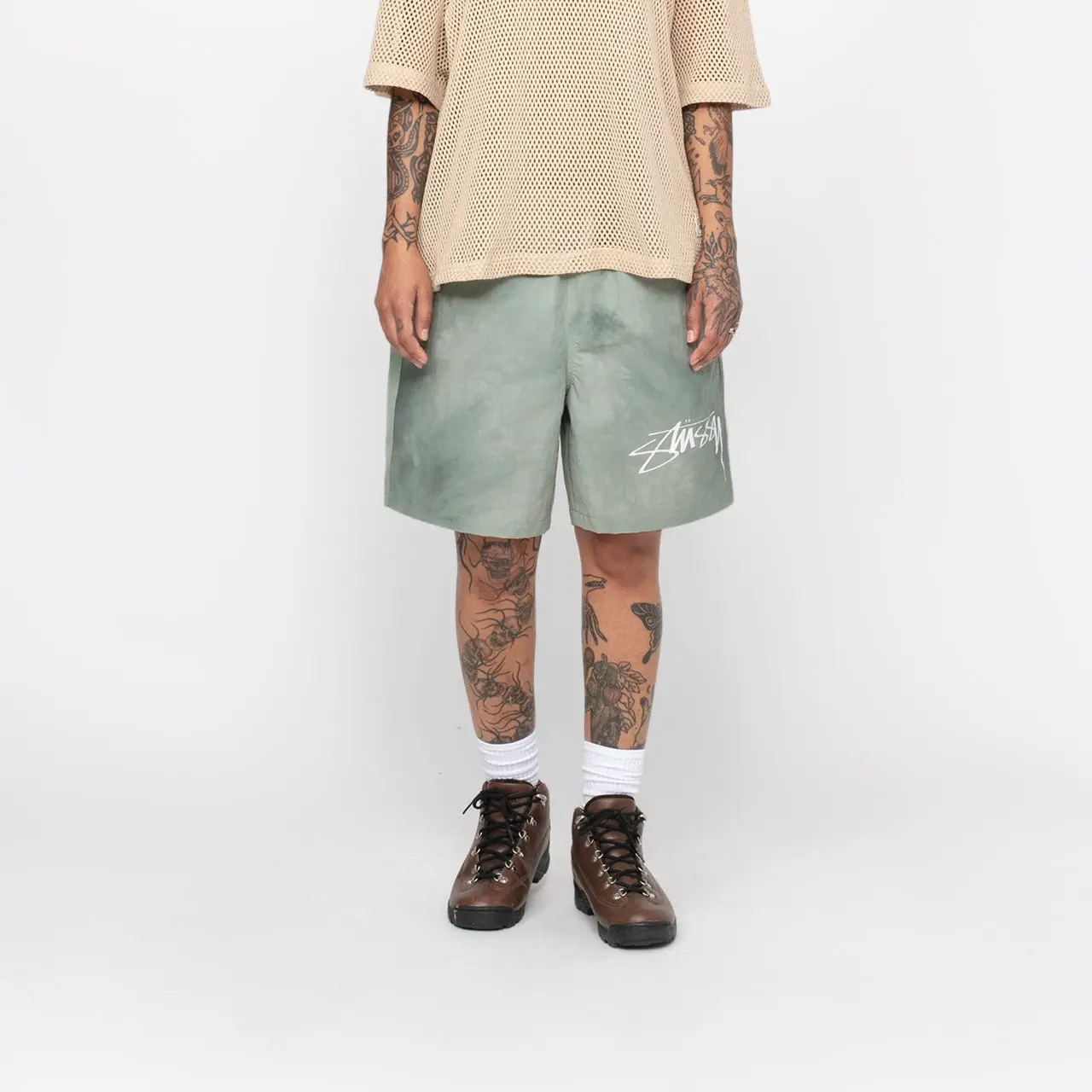 Летняя коллекция 2024 года. Повседневные шорты унисекс Stussy, черный — фото 3