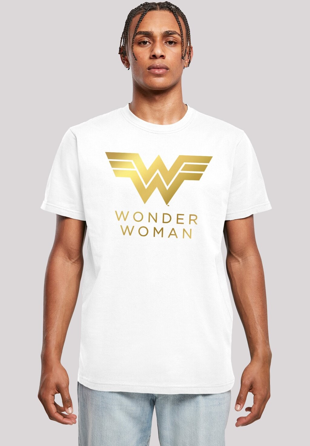 

Футболка с принтом DC COMICS GOLDEN LOGO F4NT4STIC, белый