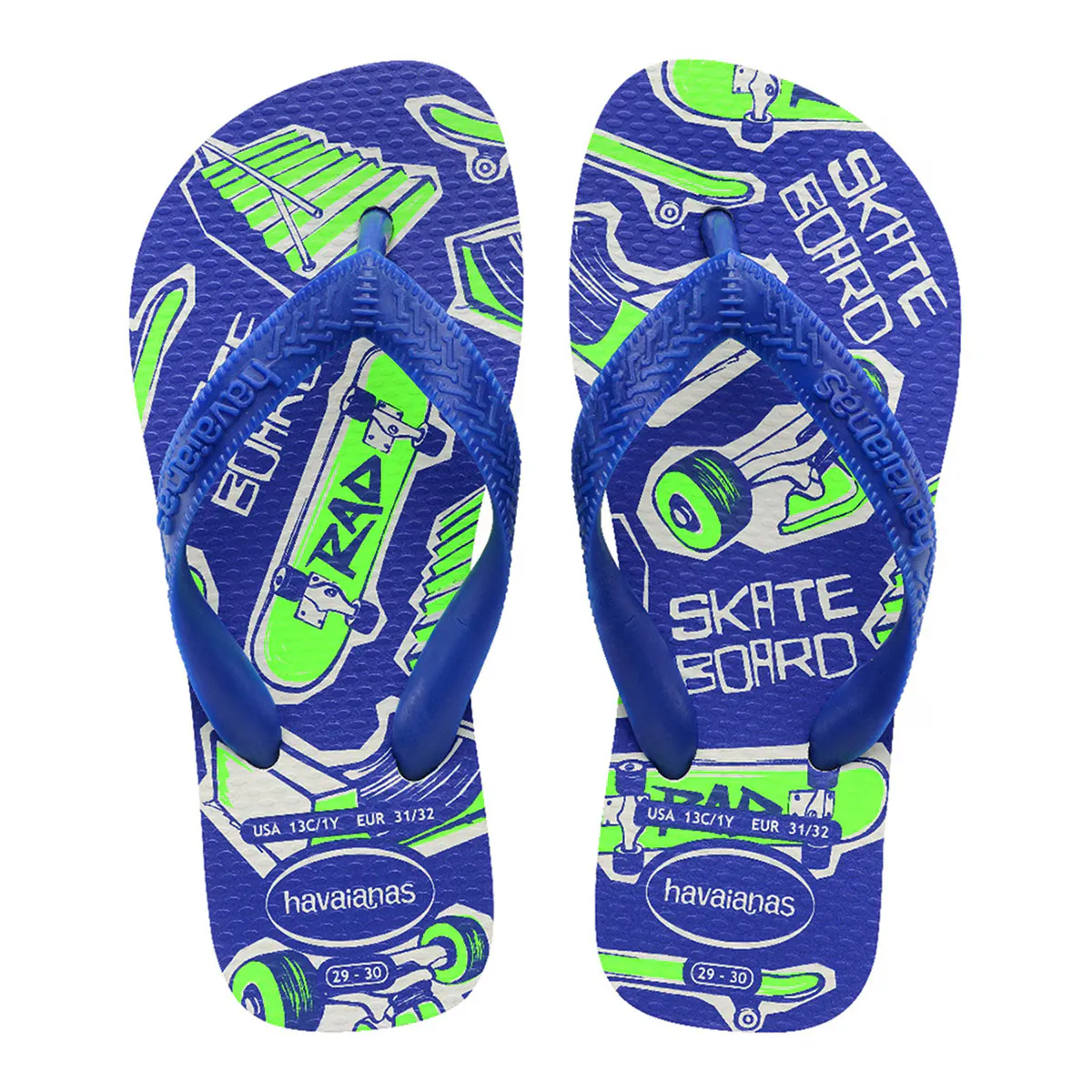 

Гав. Детские шлепанцы Kids Athletic Белый/Морской Синий 356 Havaianas, темно-синий/белый