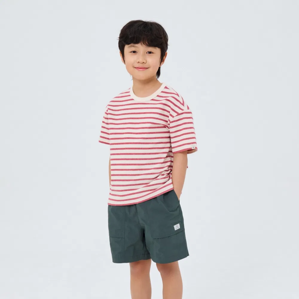 Детская футболка Sorona в полоску красная от Snowpeak Apparel Kids