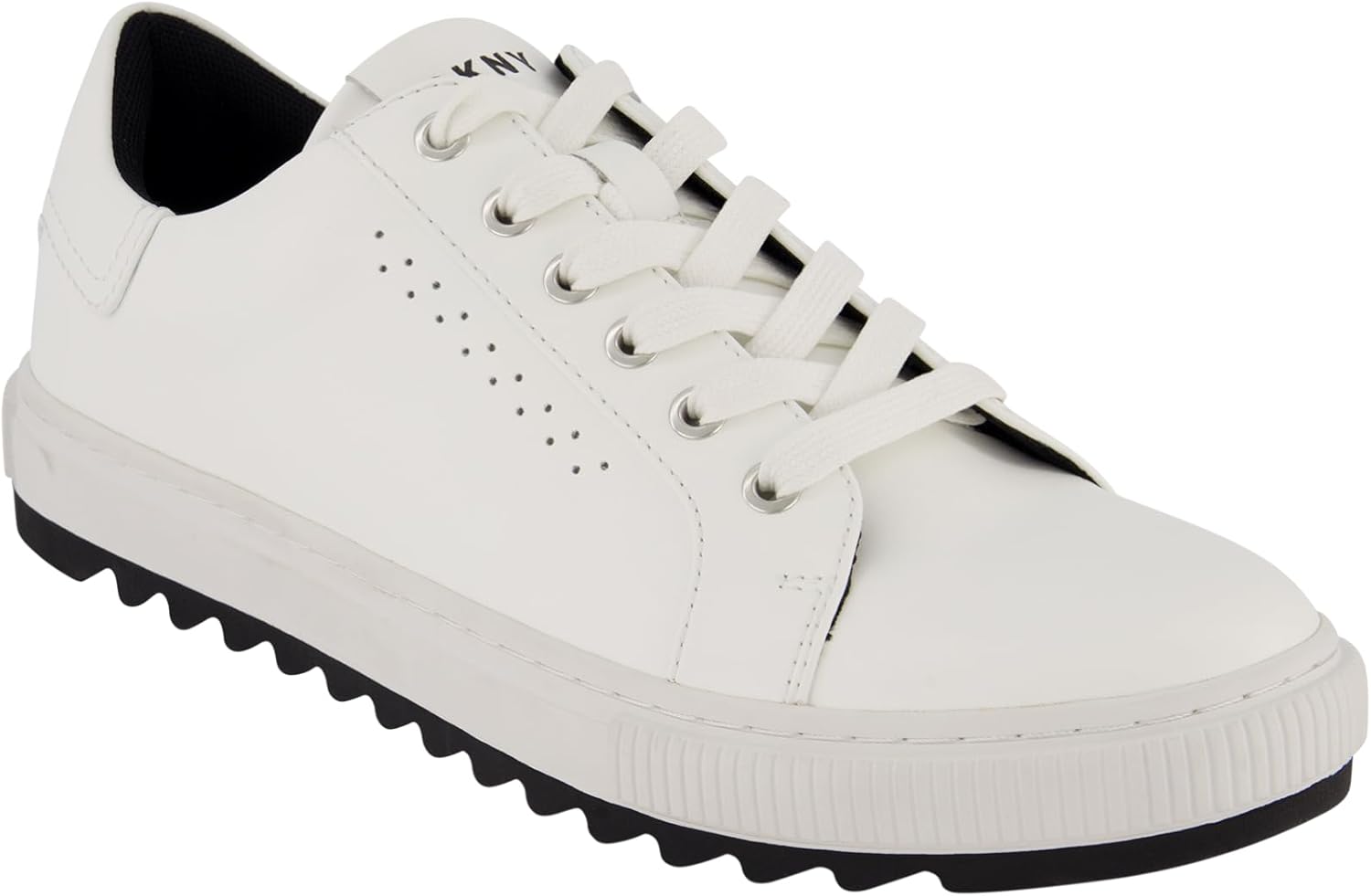 

Мужские кроссовки DKNY с двухцветной зубчатой подошвой, круглым носком и шнуровкой, белый